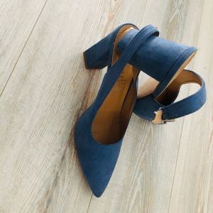 Light blue suede shoes